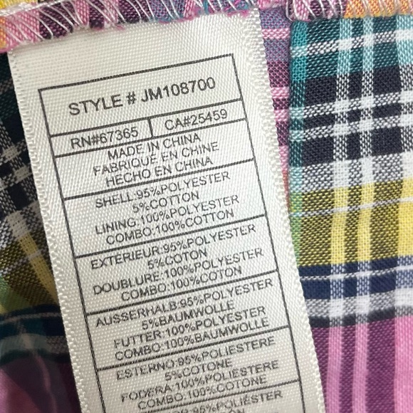 Betsey Johnson Pink Plaid Midi Dress Puff Sleeve Size M - Picture 13 of 15